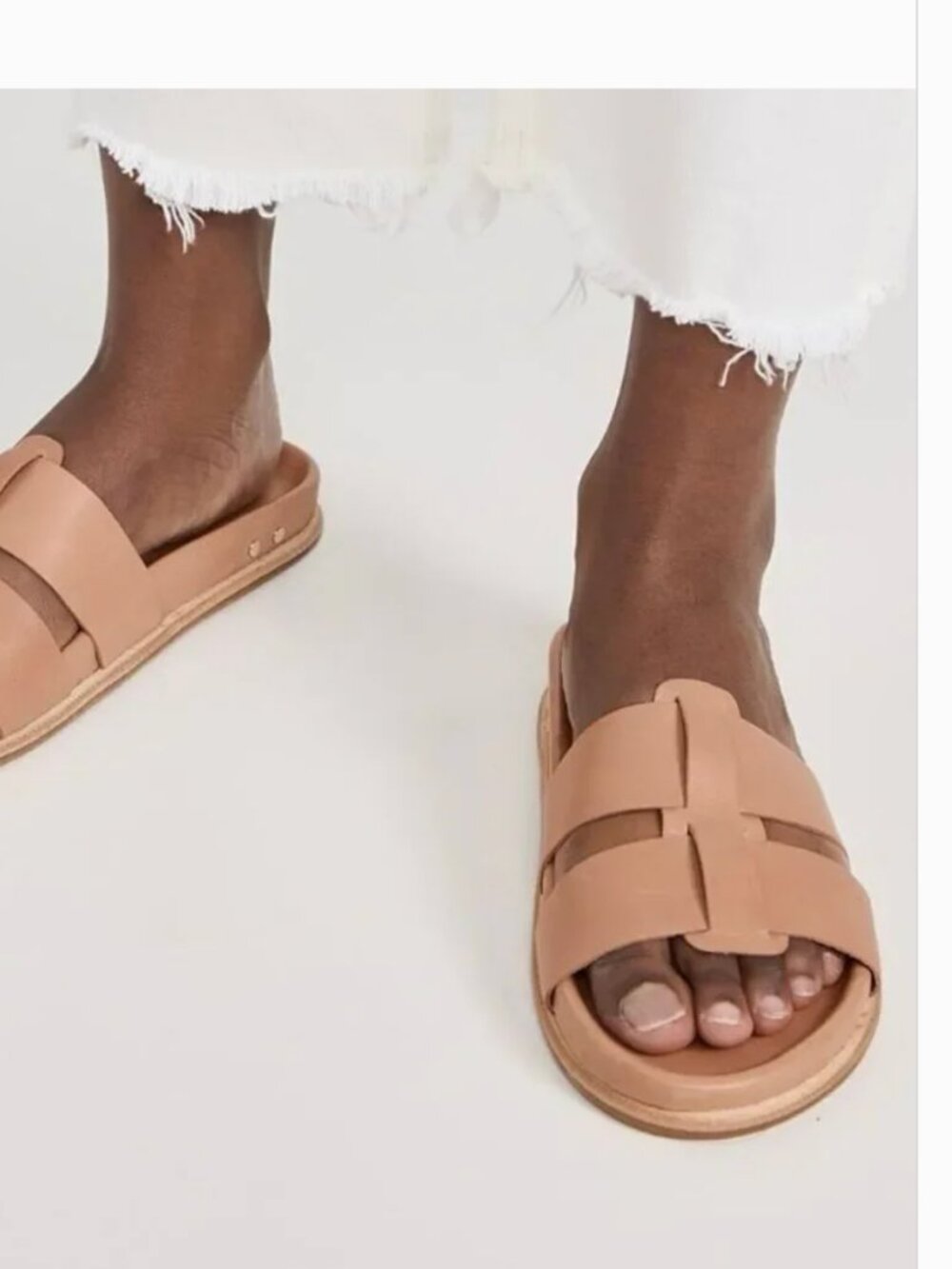 Beek Courser Slides Leather Slip On Open Toe Sandals Shoes Honey Tan New Size 9